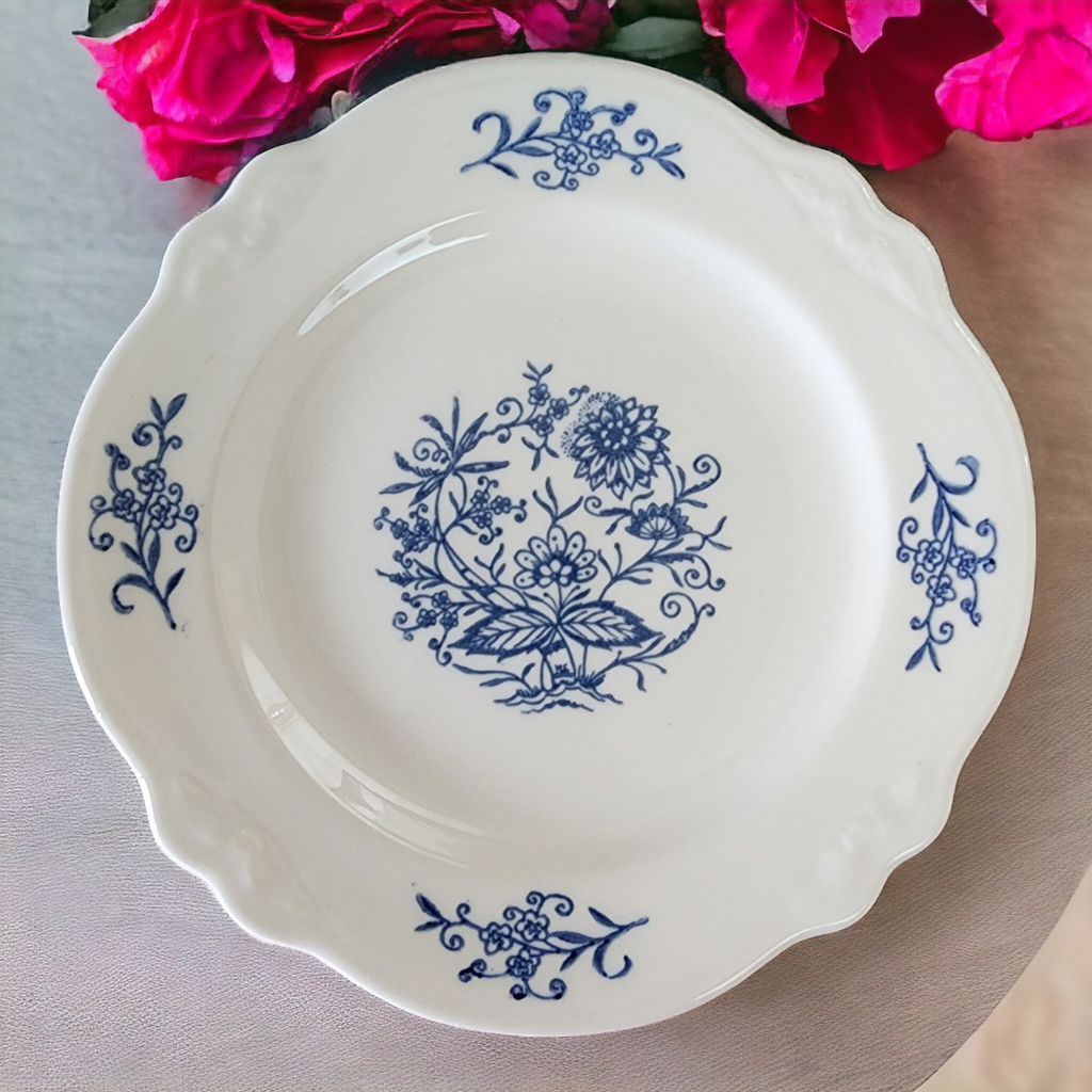 Homer Laughlin Blue Dresden Imperial Flowers Bread & Butter Plate
