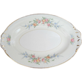 Homer Laughlin Countess Eggshell Georgian, Yellow & Pink Flowers Relish/Gravy Underplate