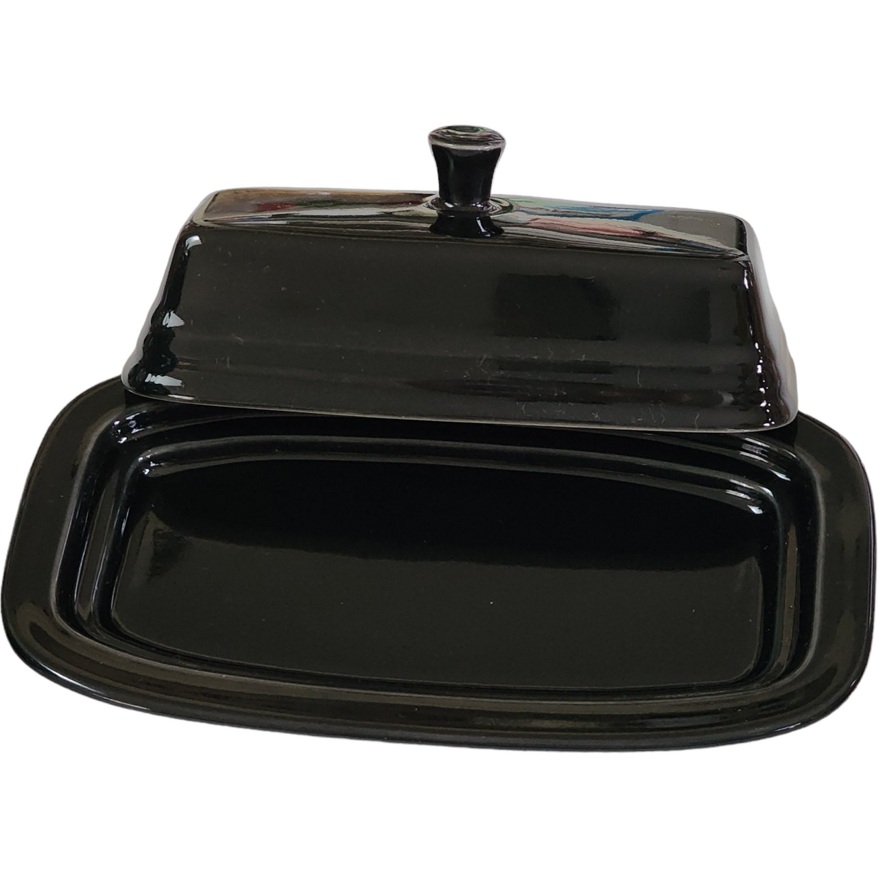 Homer Laughlin Fiesta® Black 1/4 Lb Covered Butter
