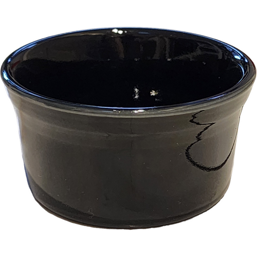 Homer Laughlin Fiesta Black Ramekin Souffle Dessert Bowl