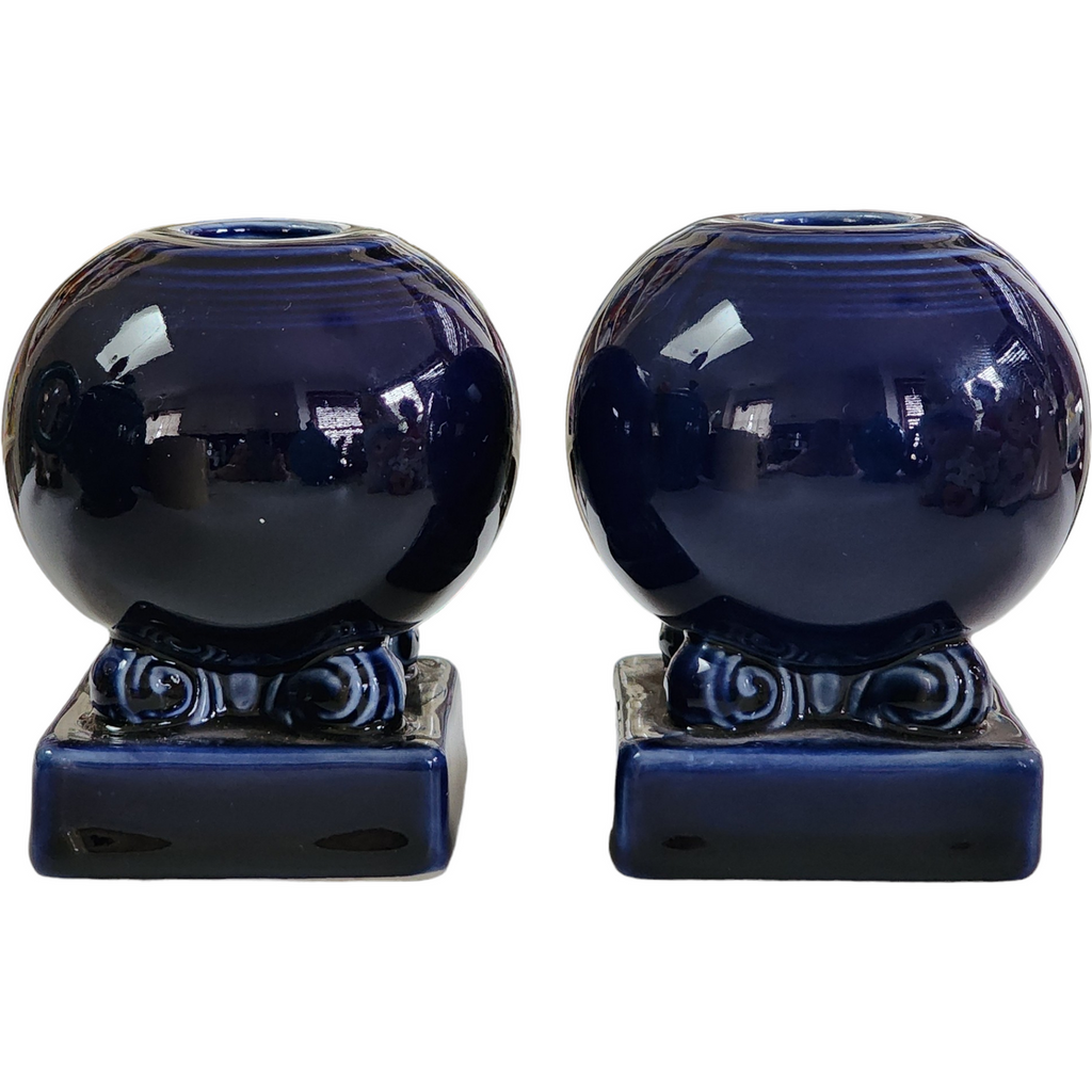 Homer Laughlin Fiesta® Cobalt Blue Bulb Candleholder Set of 2