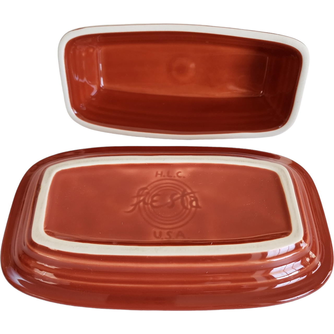 Homer Laughlin Fiesta Fiesta Paprika 1/4 Lb Covered Butter