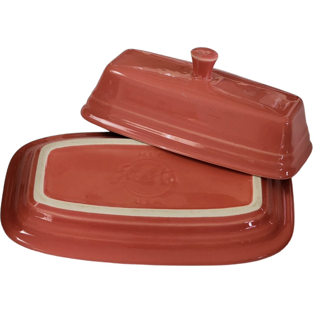 Homer Laughlin Fiesta® Flamingo 1/4 Lb Covered Butter