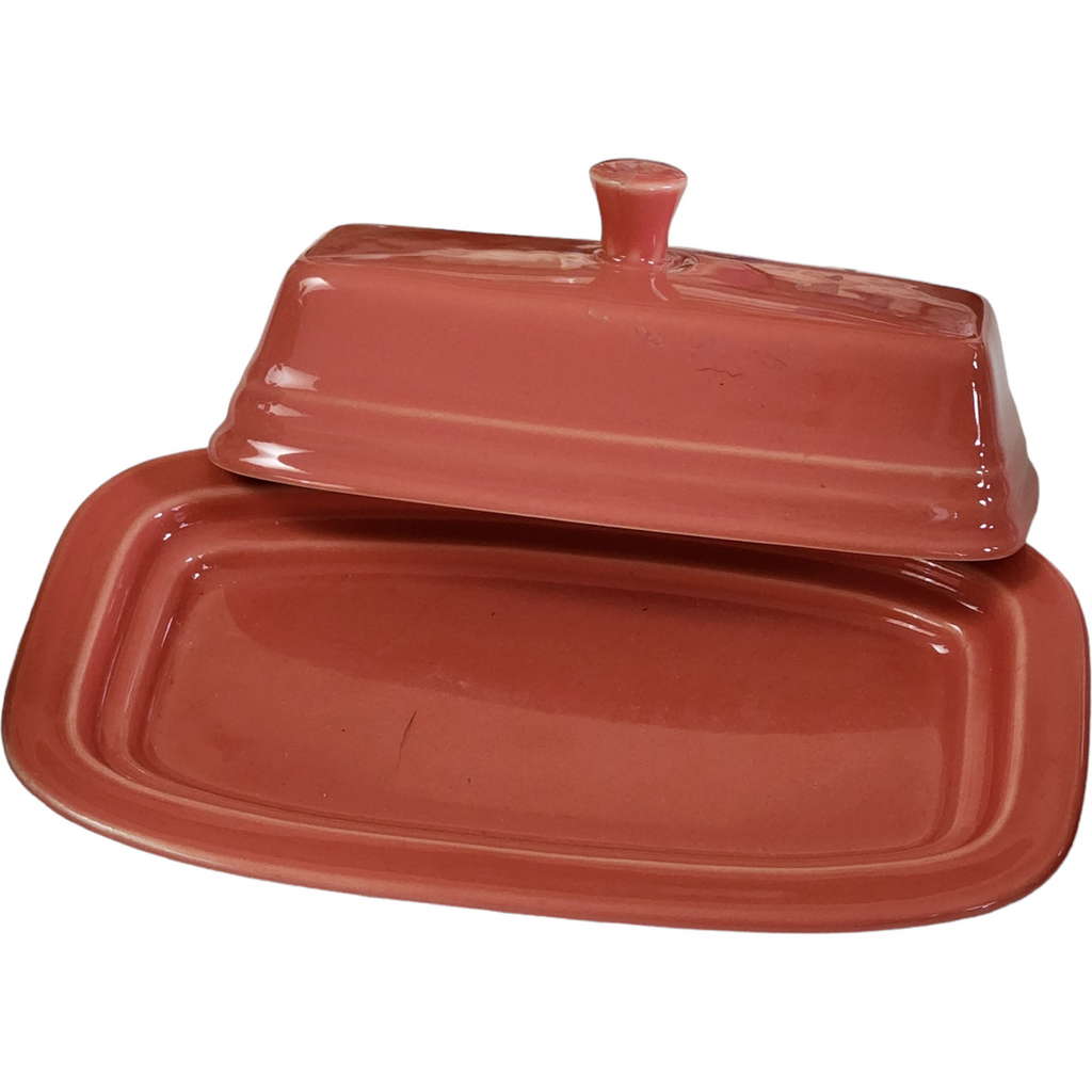 Homer Laughlin Fiesta® Flamingo 1/4 Lb Covered Butter