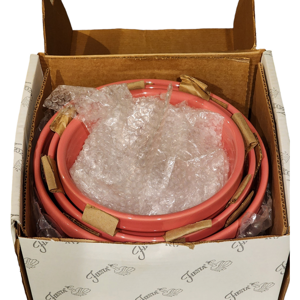 Homer Laughlin Fiesta Flamingo 3Pc Baking Bowl Set