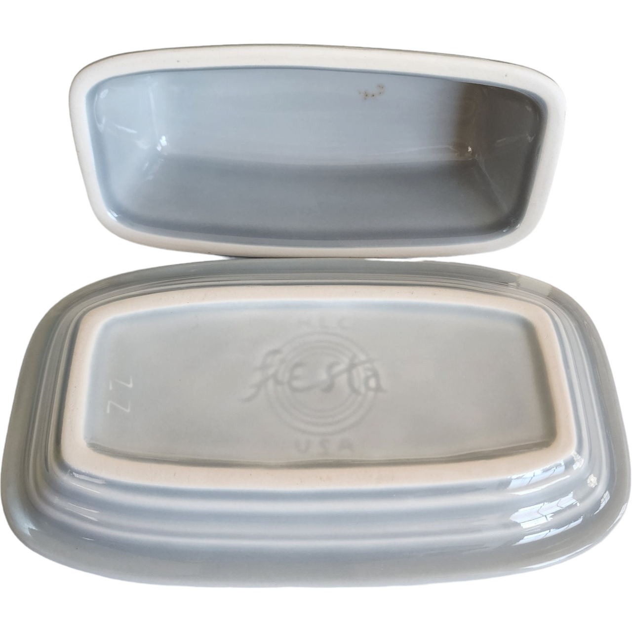 Homer Laughlin Fiesta Gray Pearl 1/4 Lb Covered Butter
