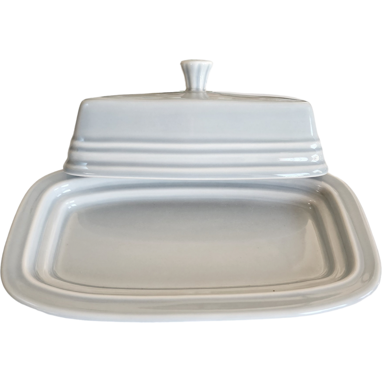 Homer Laughlin Fiesta Gray Pearl 1/4 Lb Covered Butter