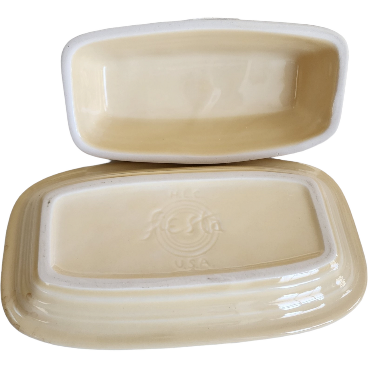 Homer Laughlin Fiesta Ivory 1/4 Lb Covered Butter