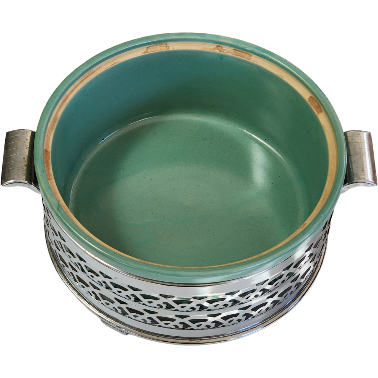 Homer Laughlin Fiesta Kitchen Kraft Round Covered Casserole with Metal Stand
