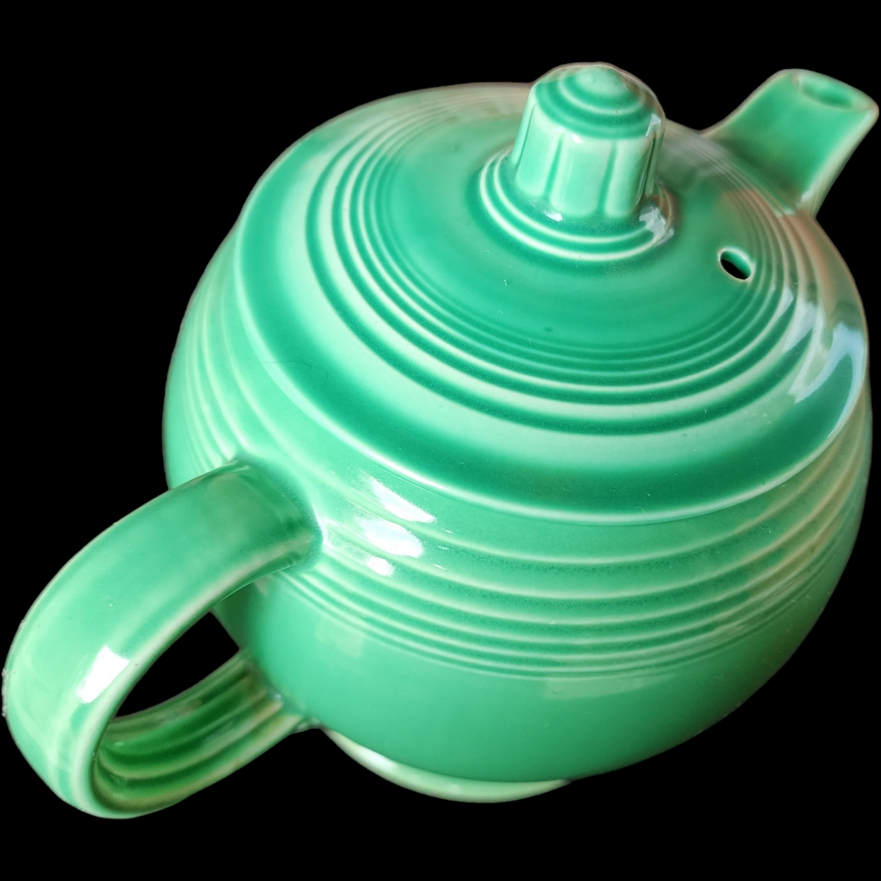Homer Laughlin Fiesta Light Green Older Teapot & Lid 4 Cup