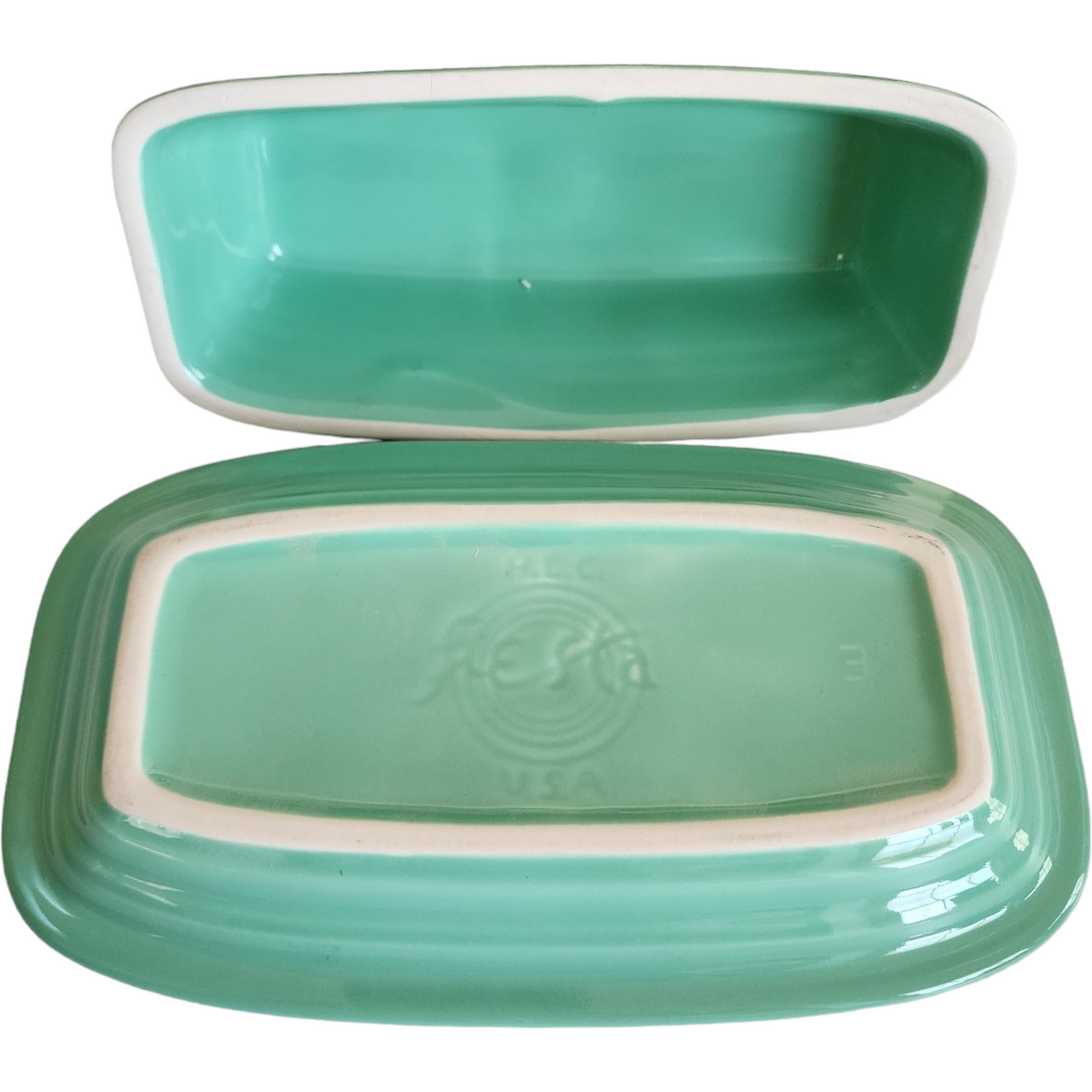 Homer Laughlin Fiesta Mist Green 1/4 Lb Covered Butter