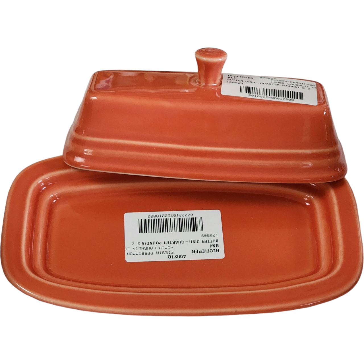 Homer Laughlin Fiesta® Persimmon 1/4 Lb Covered Butter