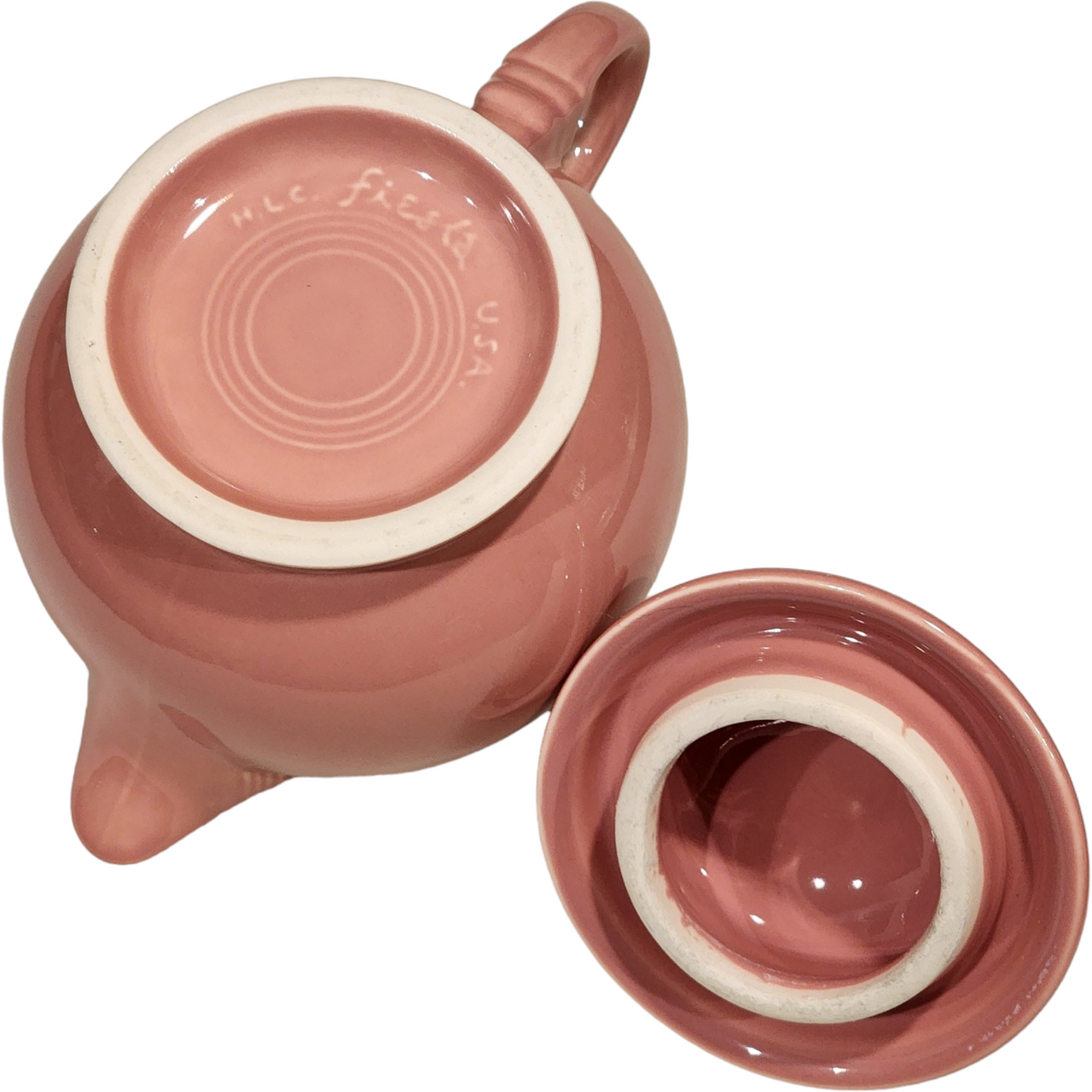 Homer Laughlin Fiesta Rose Small Teapot & Lid 2 Cup