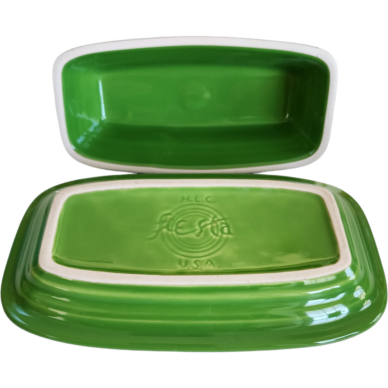 Homer Laughlin Fiesta Shamrock Green 1/4 Lb Covered Butter