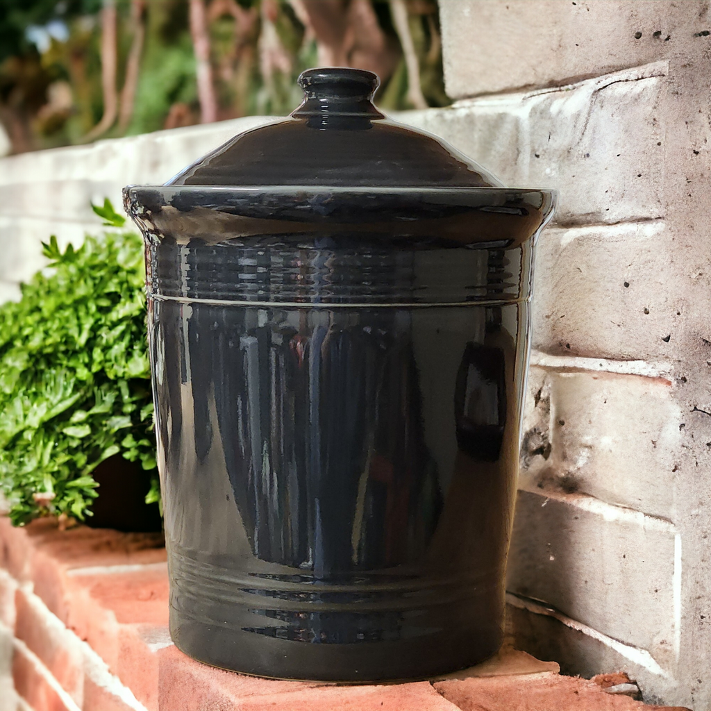 Homer Laughlin Fiesta Slate Small Canister & Lid