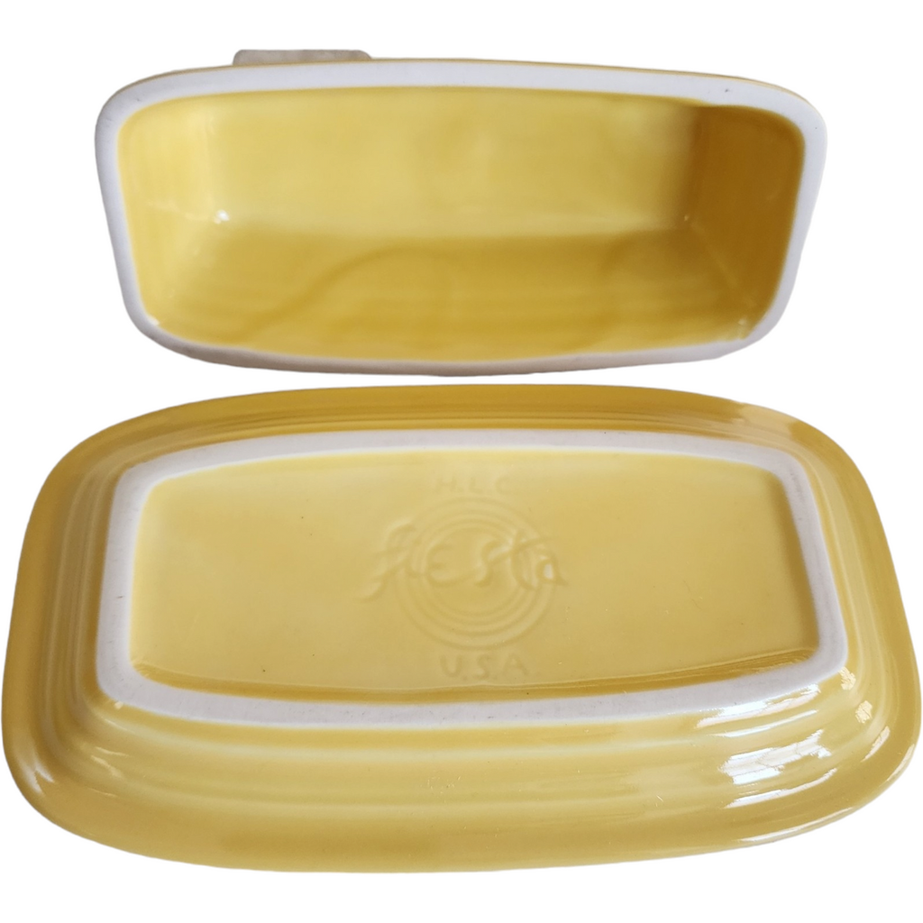 Homer Laughlin Fiesta Sunflower 1/4 Lb Covered Butter