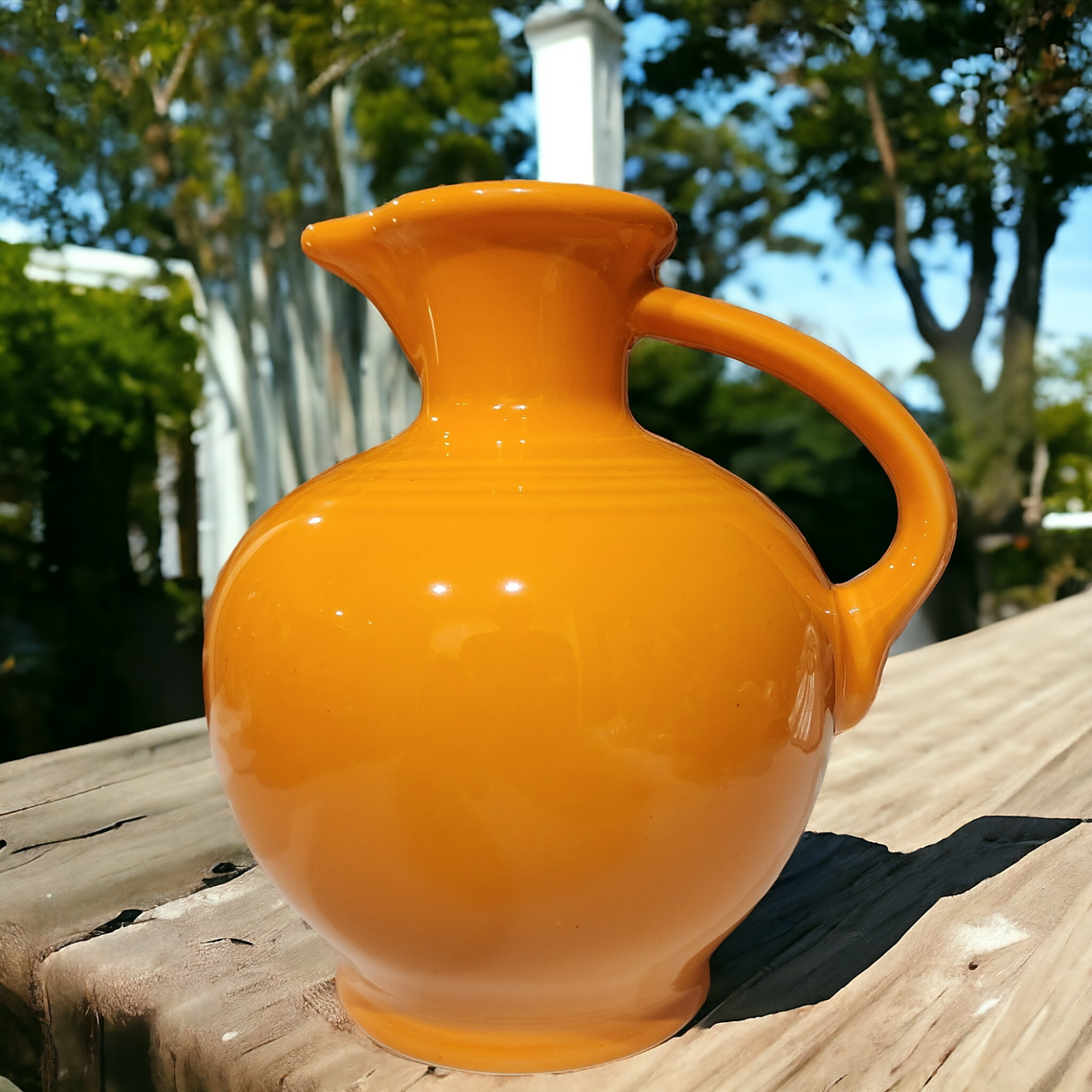 Homer Laughlin Fiesta Tangerine Orange Open Carafe