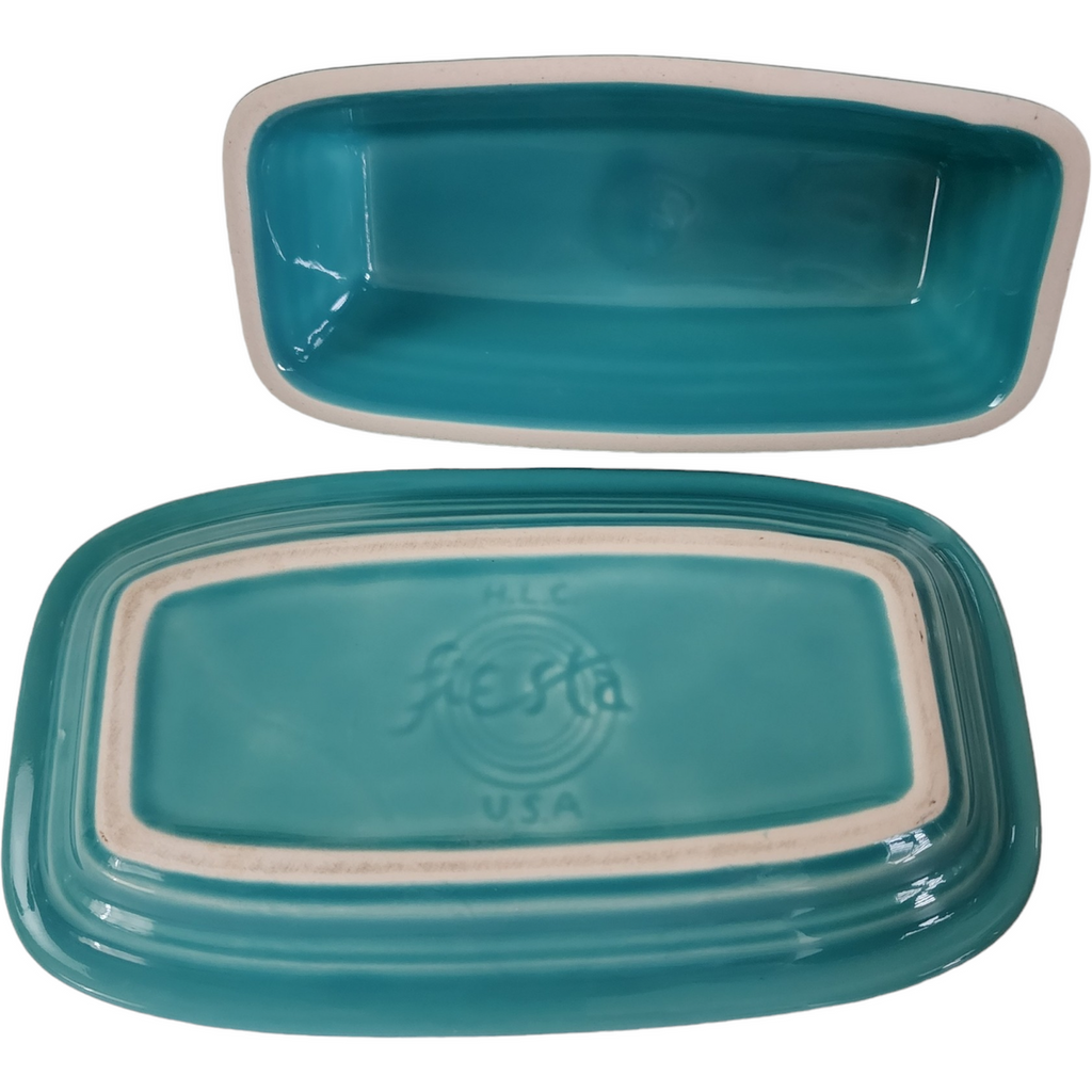 Homer Laughlin Fiesta® Turquoise 1/4 Lb Covered Butter
