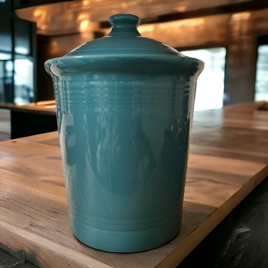 Homer Laughlin Fiesta Turquoise Large Canister & Lid