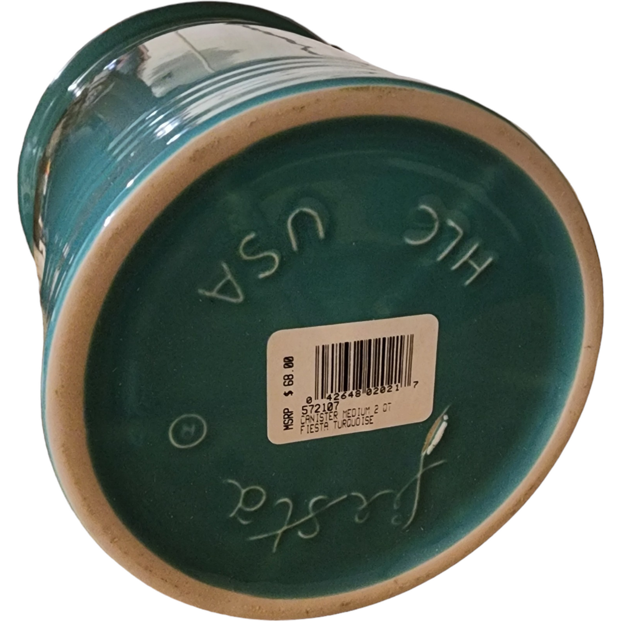Homer Laughlin Fiesta Turquoise Medium Canister & Lid