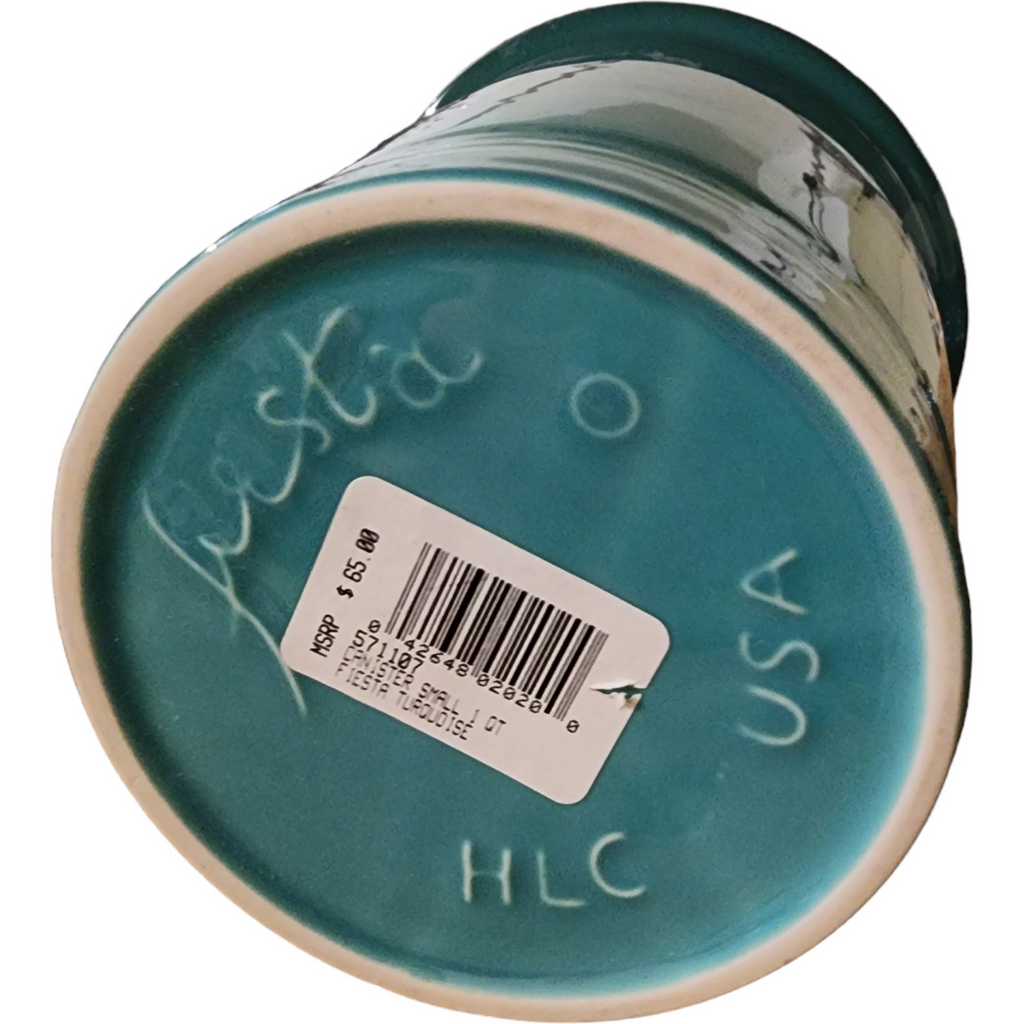 Homer Laughlin Fiesta Turquoise Small Canister & Lid