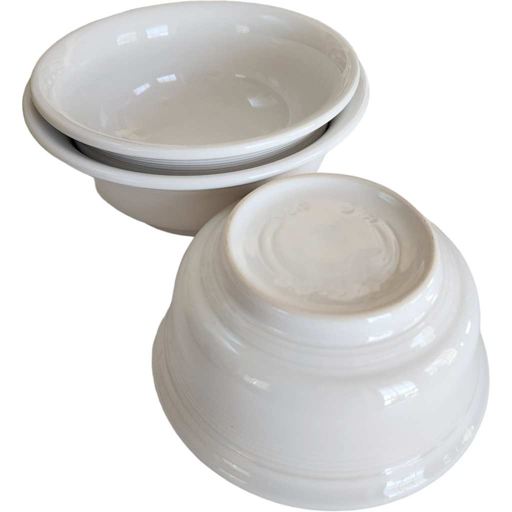 Homer Laughlin Fiesta White 3-Piece Nesting Mixing Bowl Set