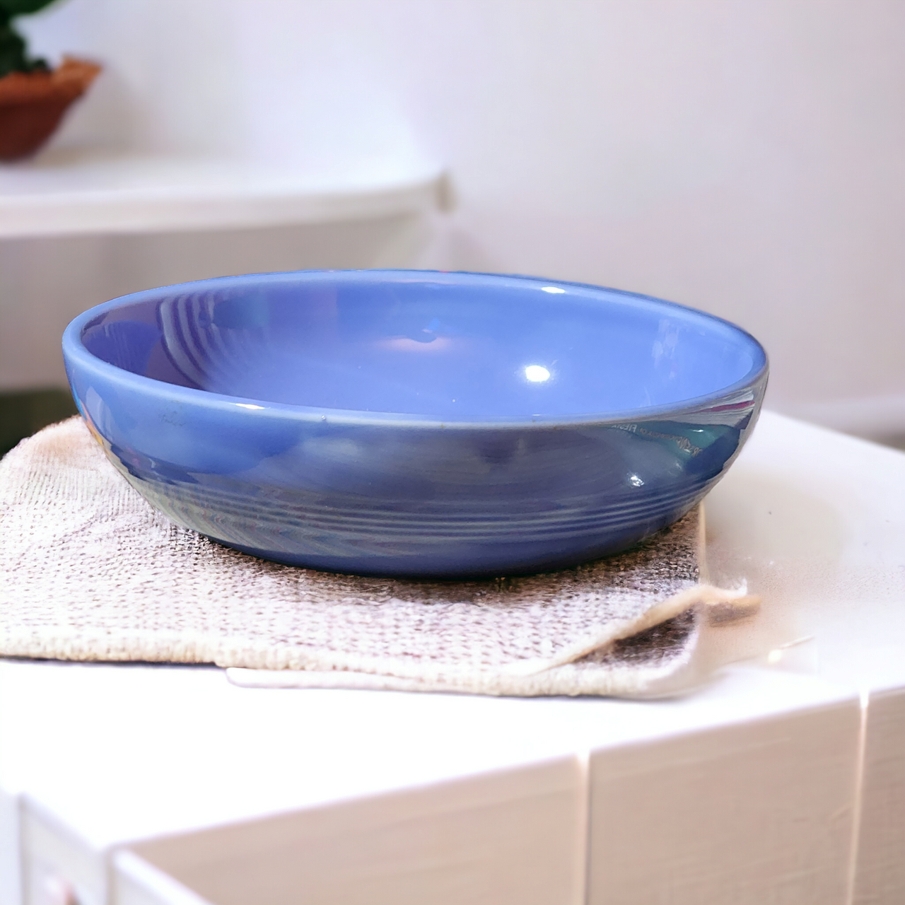 Homer Laughlin Kitchen Kraft Fiesta Harlequin Mauve Blue Individual Salad Bowl