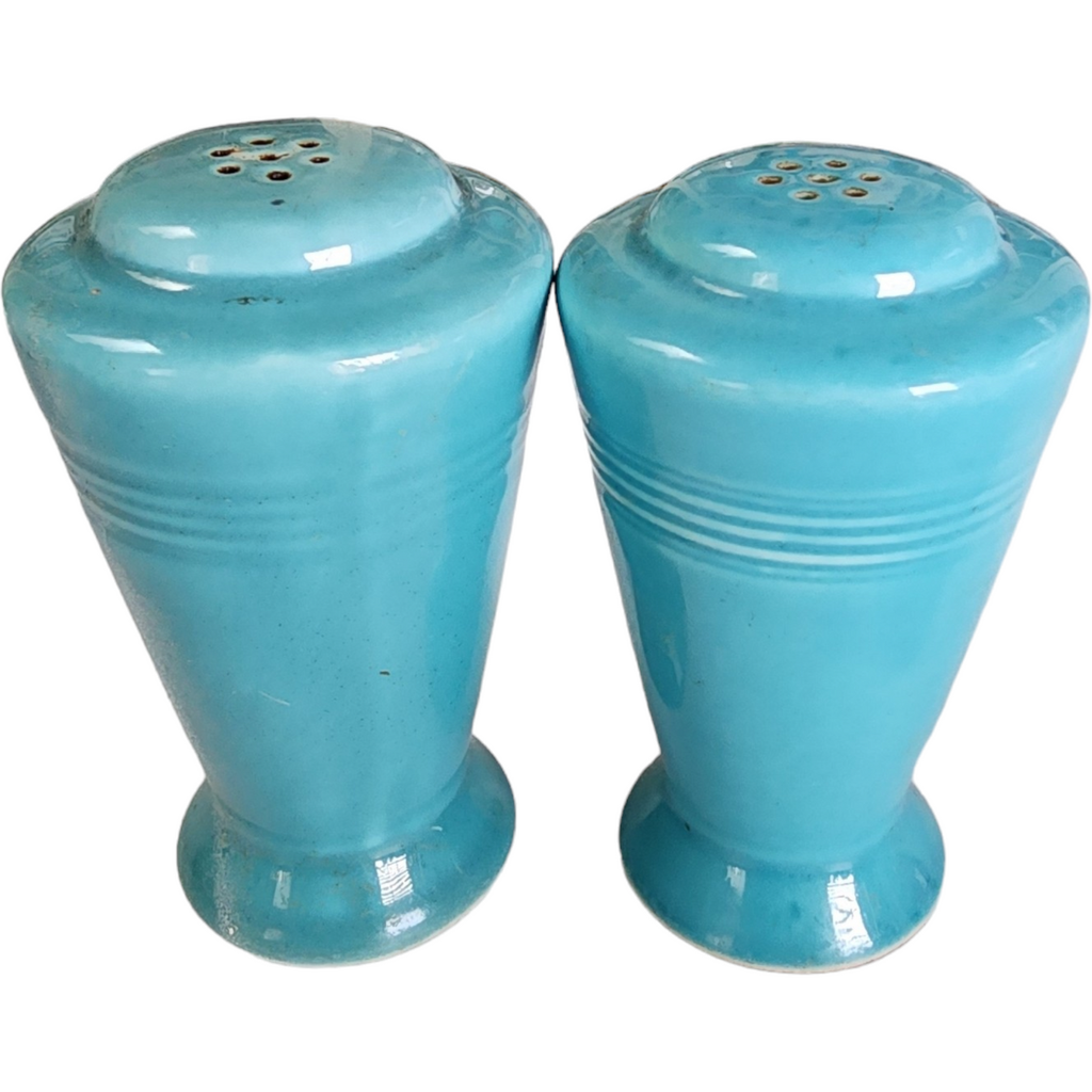 Homer Laughlin Kitchen Kraft Fiesta  Harlequin Turquoise Salt & Pepper Set