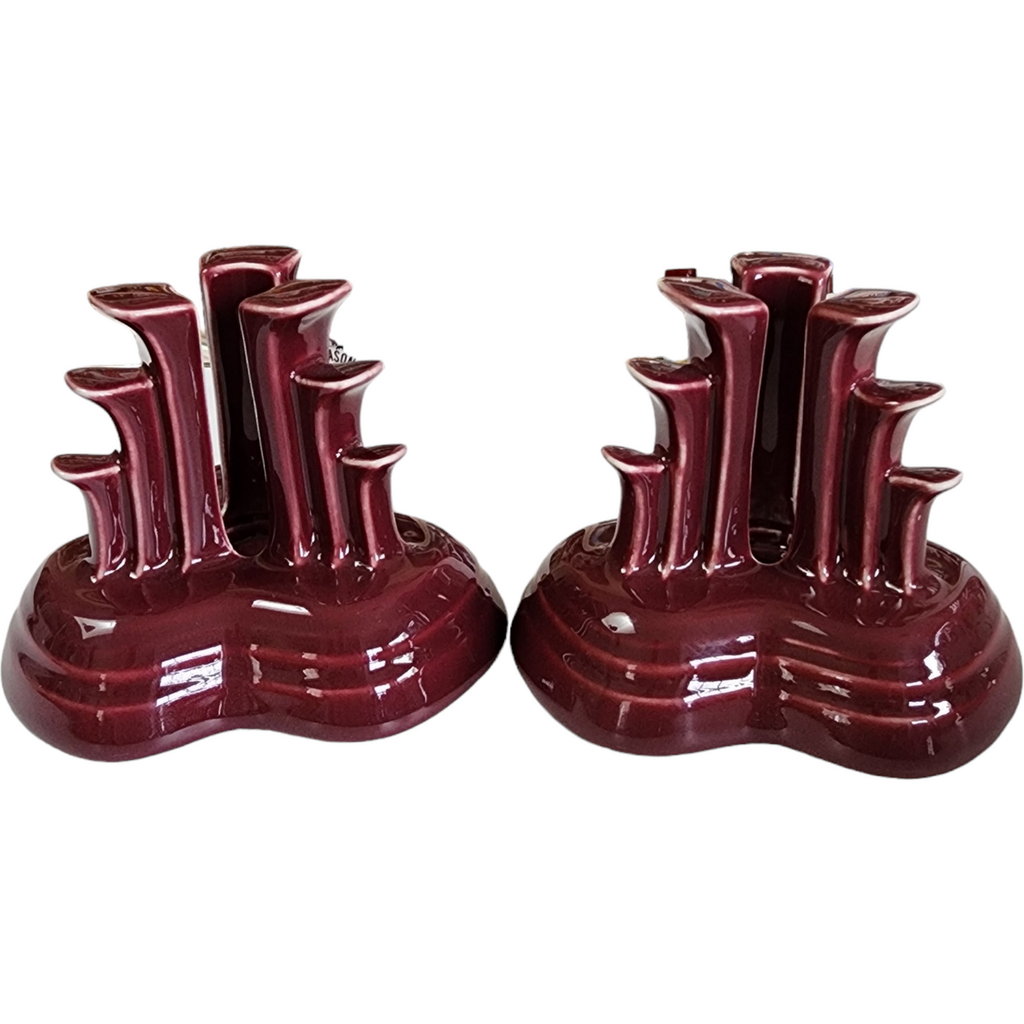 Homer Laughlin Limited Edition Fiesta Heather Pyramid Candle Holder Candlestick Set 235/500