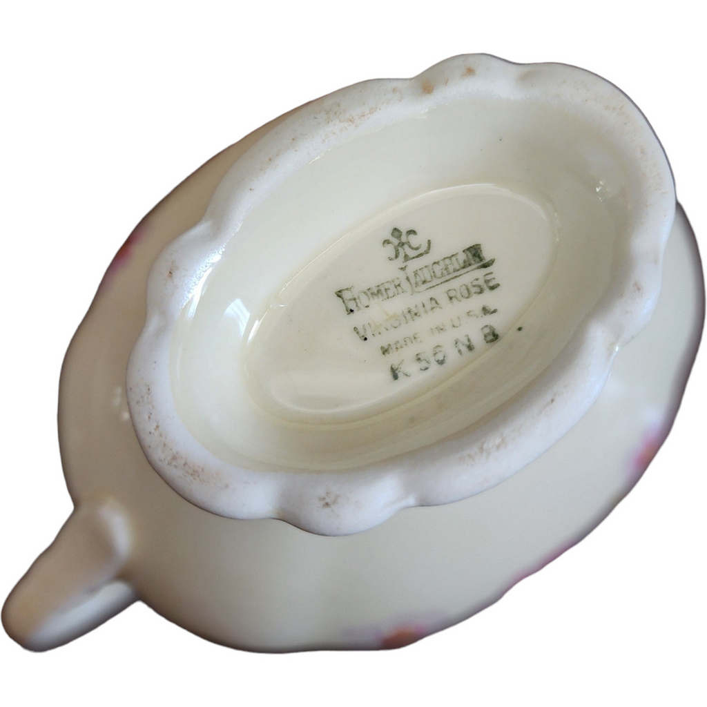 Homer Laughlin Virginia Rose Pink & White Flowers Creamer