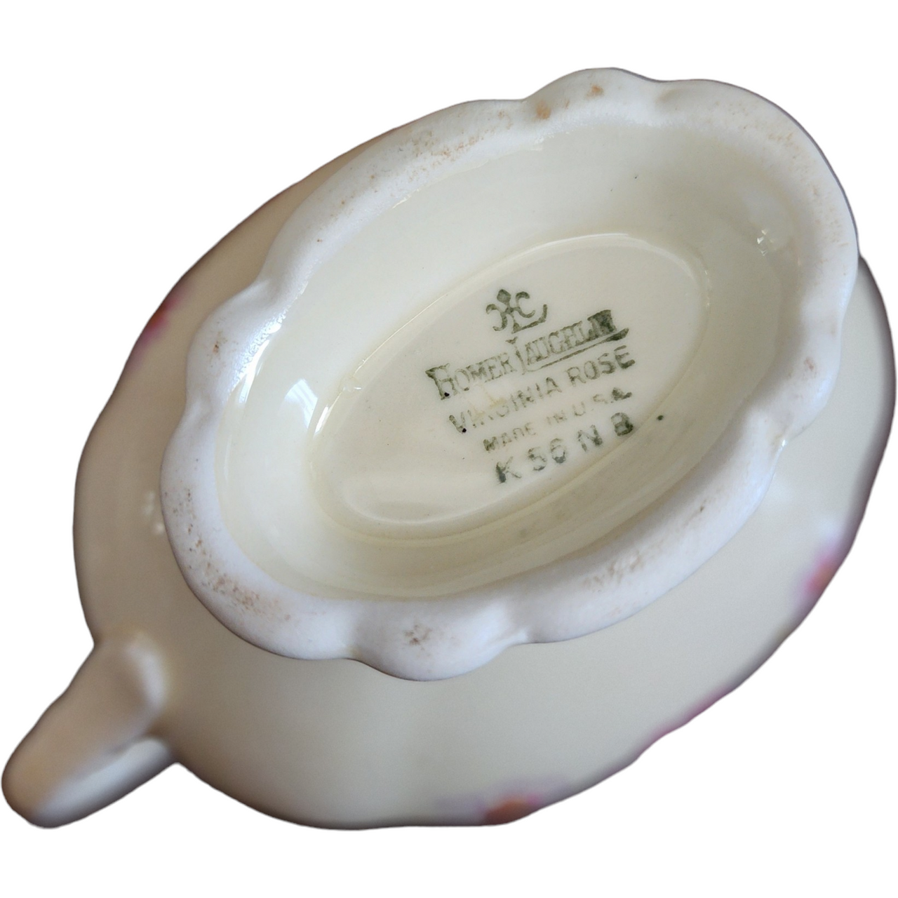 Homer Laughlin Virginia Rose Pink & White Flowers Creamer