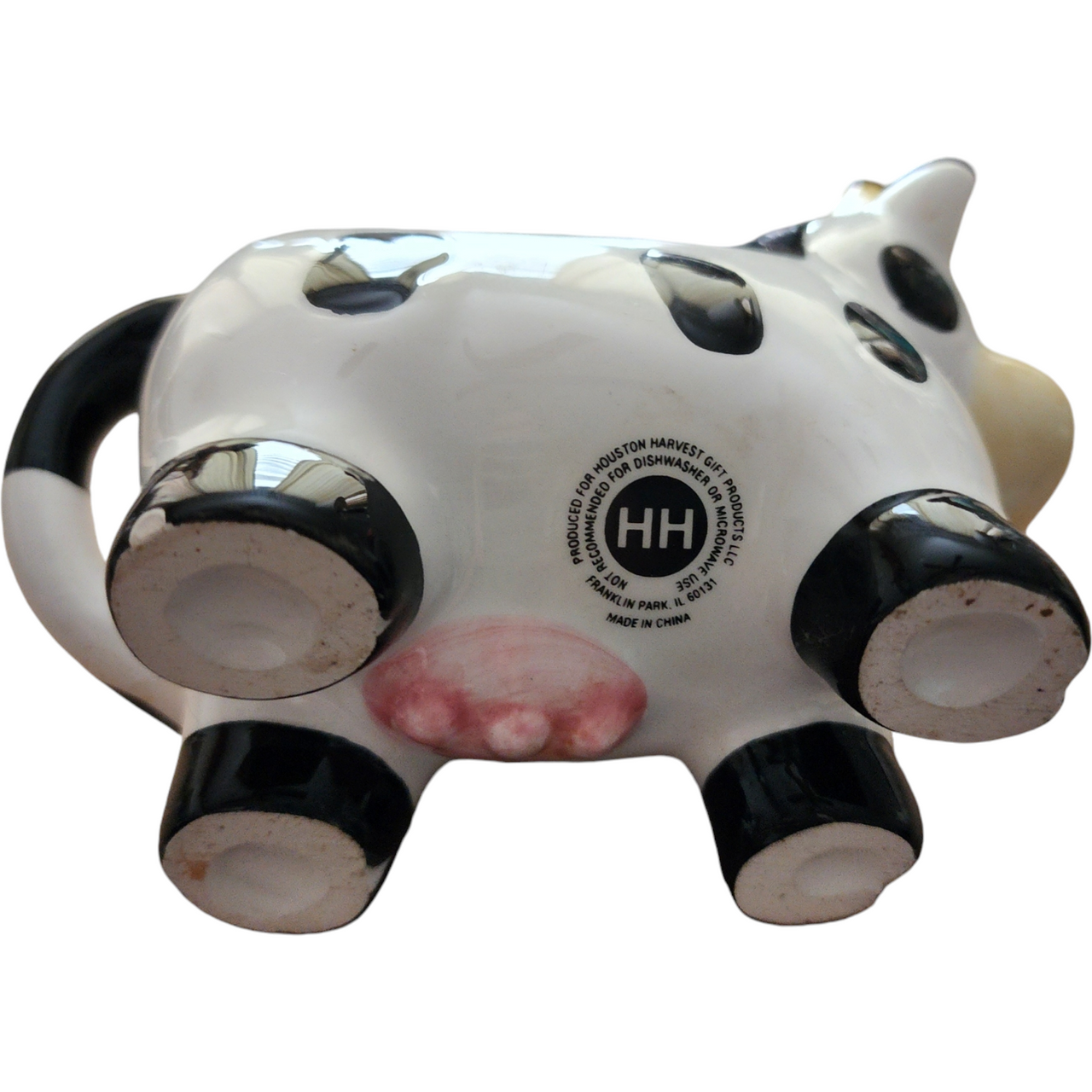Houston Harvest Products Black White Milk Cow Collectible Creamer