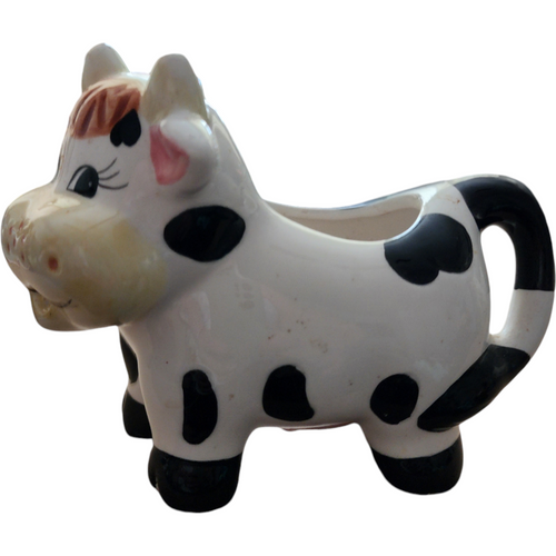 Houston Harvest Products Black White Milk Cow Collectible Creamer