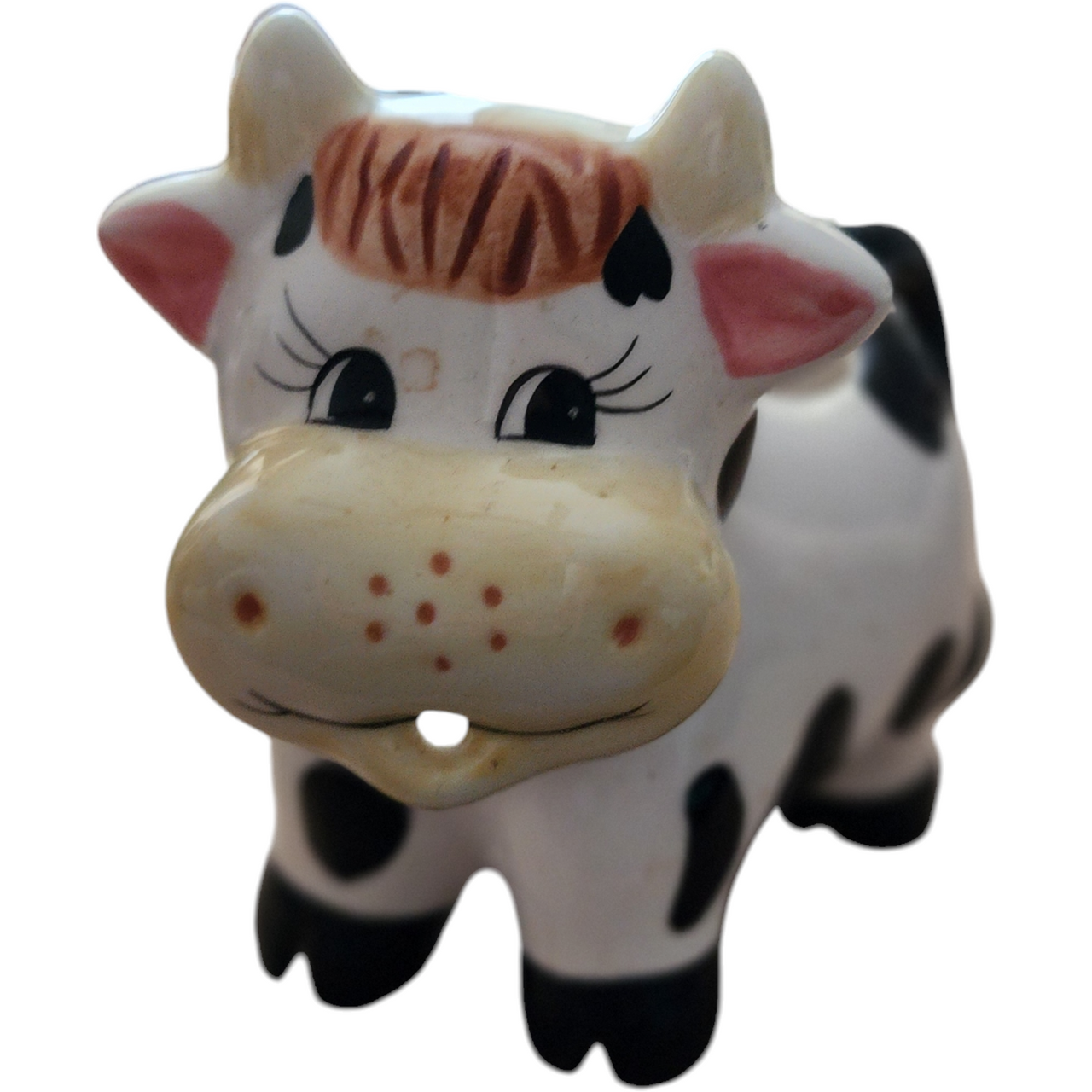 Houston Harvest Products Black White Milk Cow Collectible Creamer
