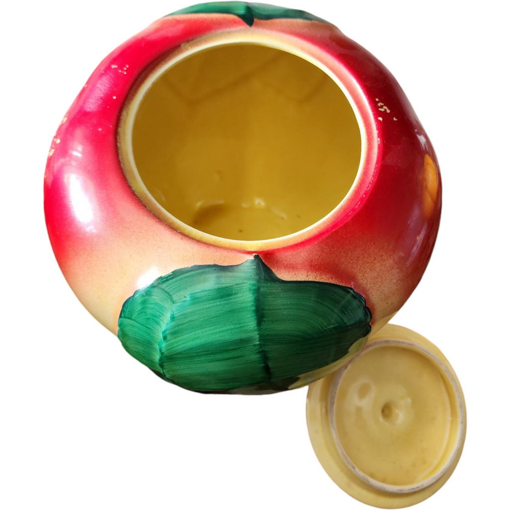 Hull Pottery Blushing Apple Shape Cookie Jar Farmhouse Decor