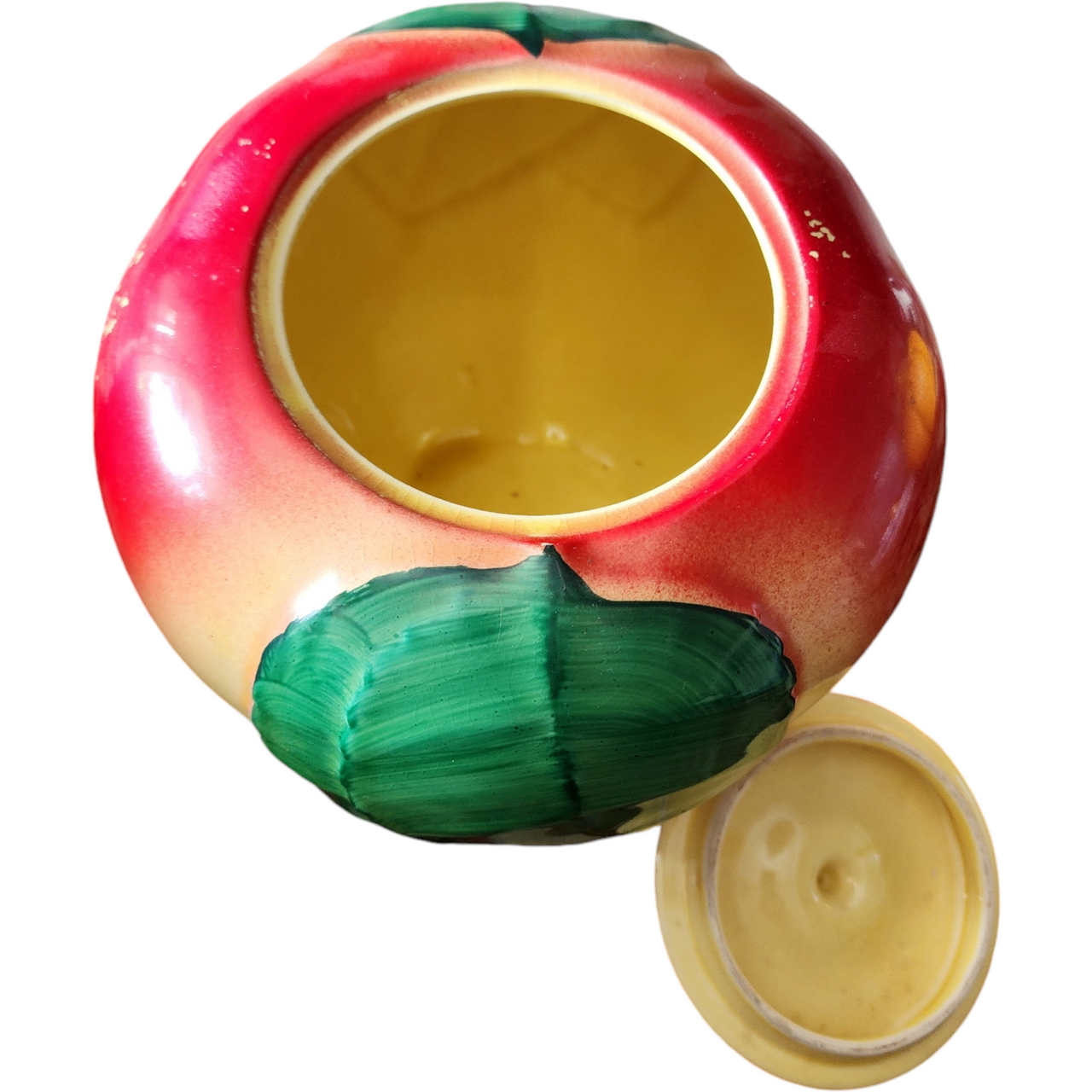 Hull Pottery Blushing Apple Shape Cookie Jar Farmhouse Decor