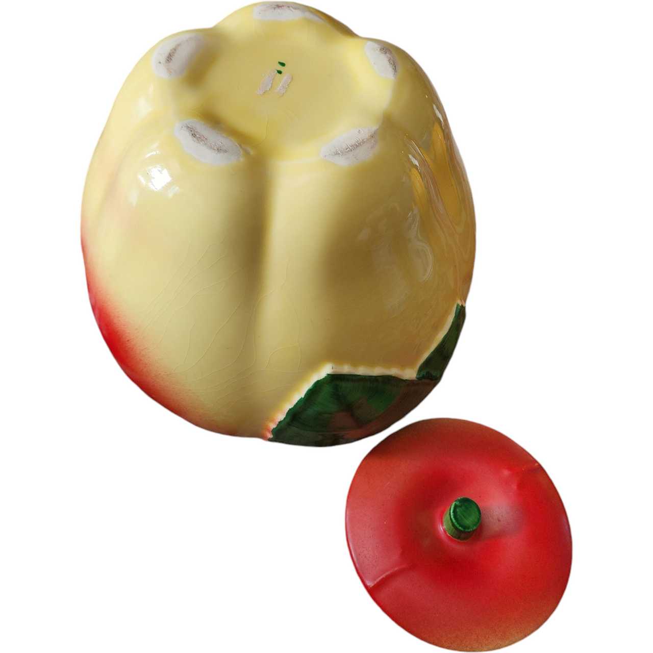 Hull Pottery Blushing Apple Shape Cookie Jar Farmhouse Decor
