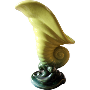 Hull Woodland Chartreuse Green Glossy Cornucopia Vase Planter