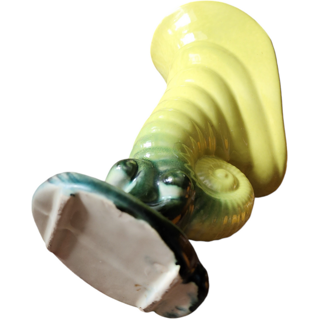 Hull Woodland Chartreuse Green Glossy Cornucopia Vase Planter