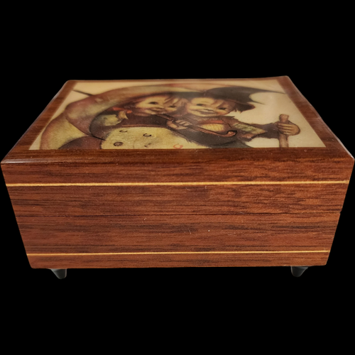 Hummel Wooden Music Box Raindrops Keep Falling On My Head Italy No Box