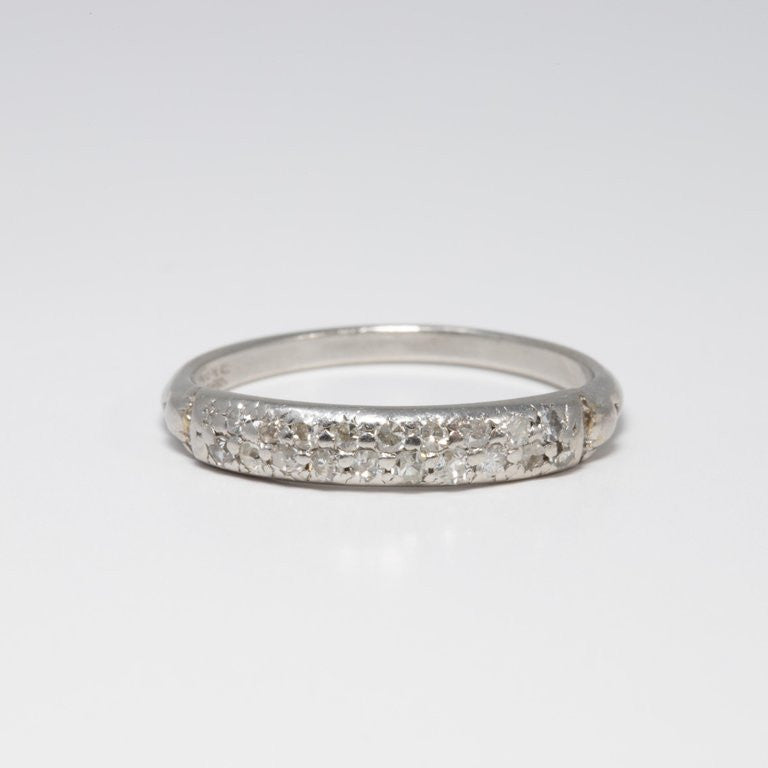 Diamond Platinum Anniversary Style Ring, Band, 20 Diamonds, .2 Carat