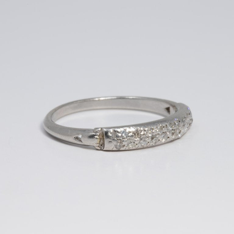 Diamond Platinum Anniversary Style Ring, Band, 20 Diamonds, .2 Carat