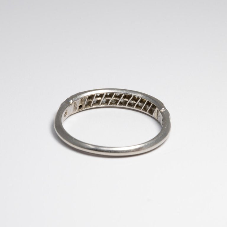 Diamond Platinum Anniversary Style Ring, Band, 20 Diamonds, .2 Carat