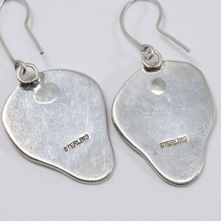 Native American Indian Bear Claw Sterling Silver Hook Earrings