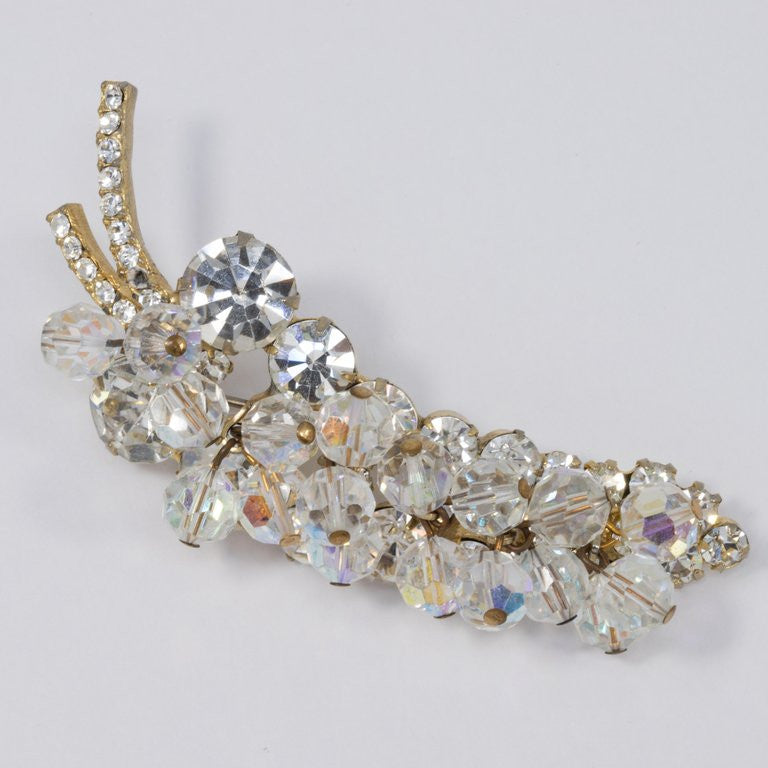 Juliana DeLizza & Elster Glistening Aurora Borealis Faceted Crystal Demi Parure