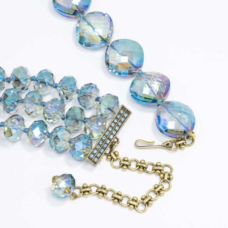 Heidi Daus "In the Swim" Multi-Strand Asymmetrical Beaded Necklace, Fish Motif