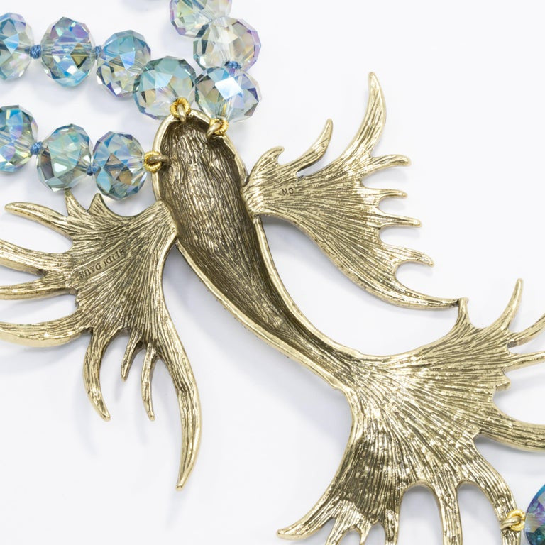 Heidi Daus "In the Swim" Multi-Strand Asymmetrical Beaded Necklace, Fish Motif