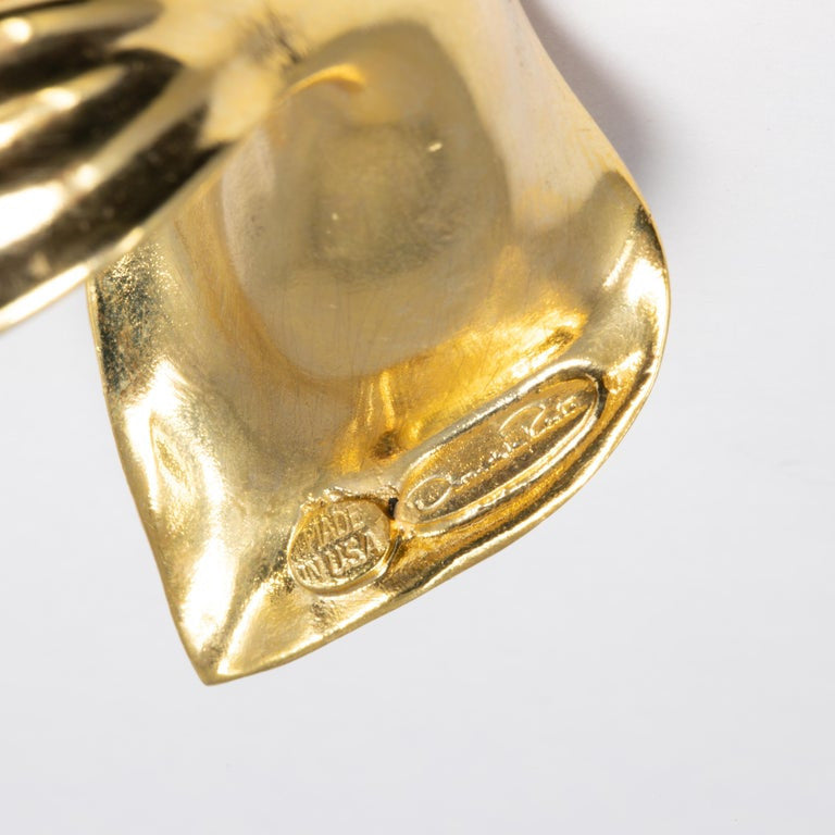 Oscar de la Renta Calla Lily Cocktail Statement Ring, Polished Gold