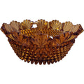 Imperial Glass Amber Hobnail 10.5" Round Bowl