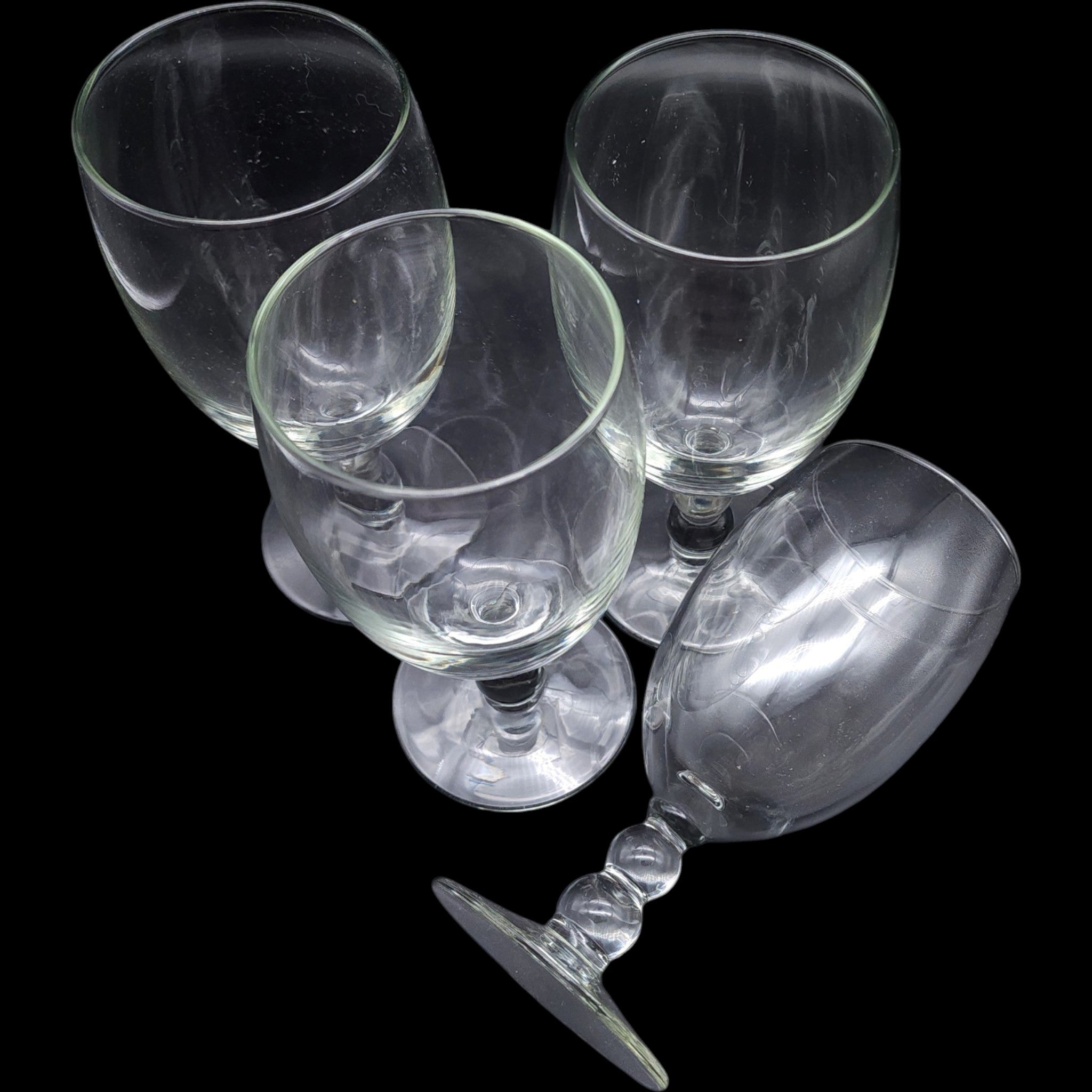 Imperial Glass Candlewick Footed Tumbler Set of 4